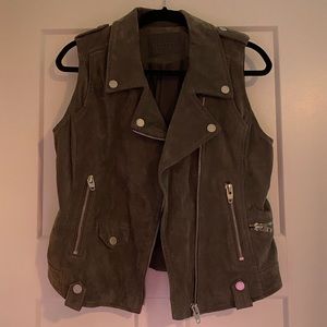 Blank nyc grey suede moto vest size medium